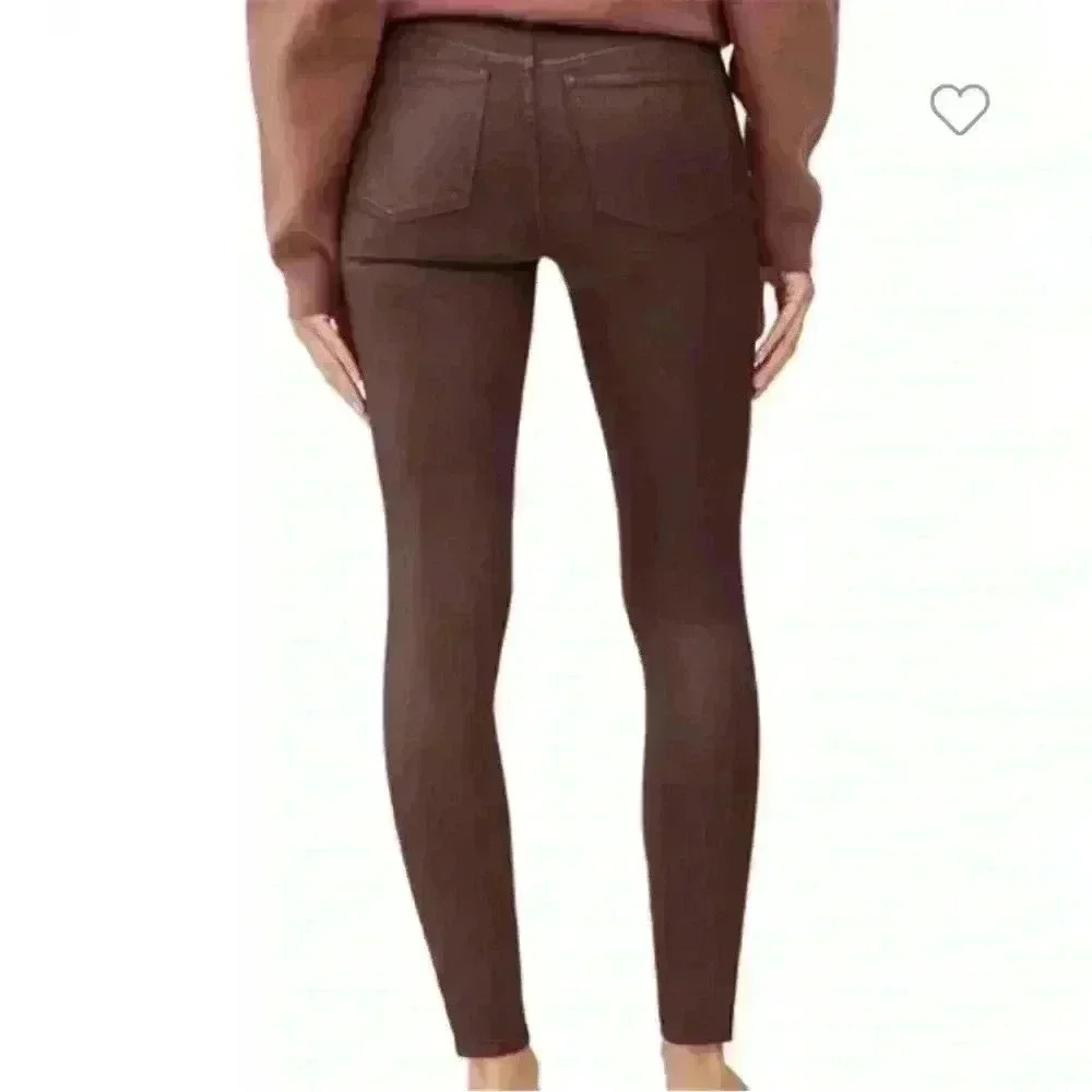DL1961 Florence Mid Rise Merlot Coated Ultrasculpt Skinny Ankle‎ Jeans Size 28